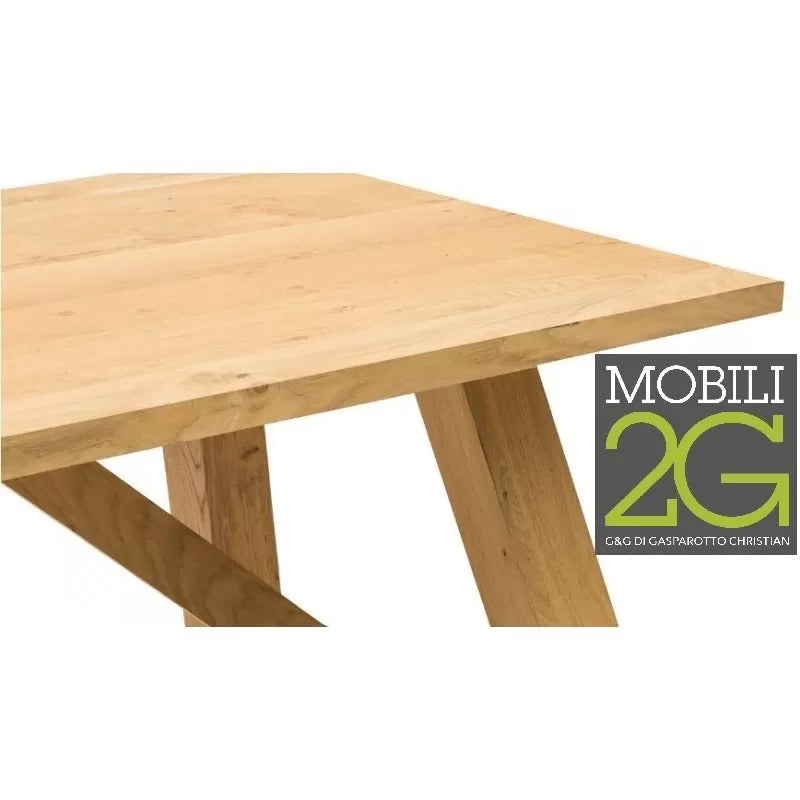Tavolo rovere impiallacciato 180x90 sp. 4 cm  fisso (815) - Mobili 2G
