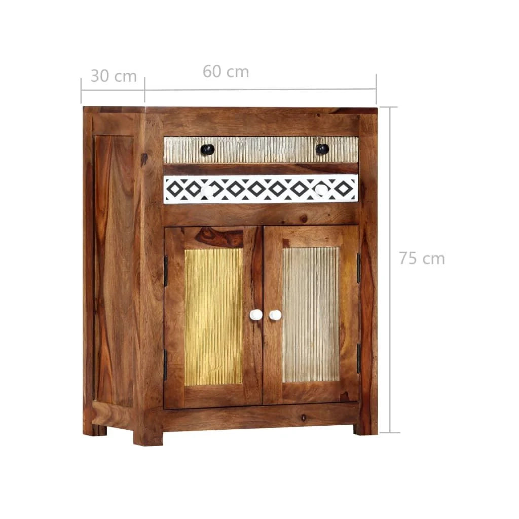 Buffet credenza mobiletto consolle mobiletto laterale 75 cm legno massello 4402052