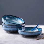 Set di 4 Piatti da Cucina in Ceramica - Insalatiera, Zuppiera, Dessertiera e Piatto per Cornflakes - Servizio da Tavola 20 cm