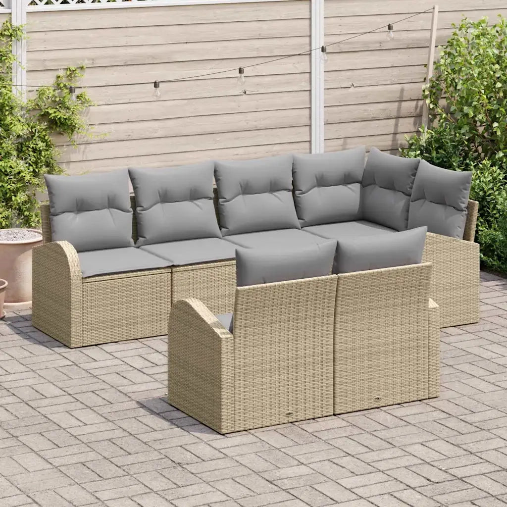 Set Divano da Giardino Beige polyrattan 3346080