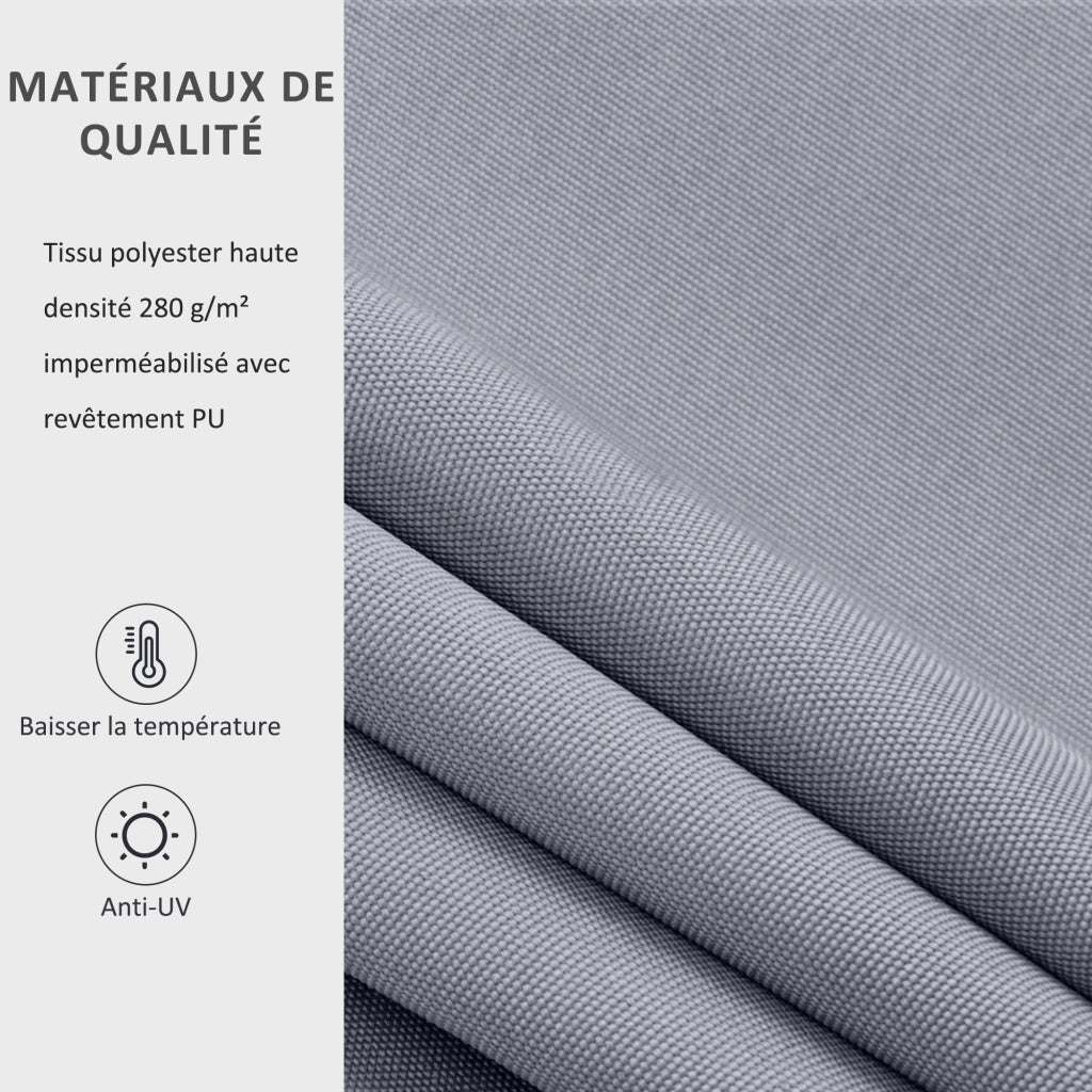 Tendone Manuale Retrattile ¨C Zephmum ¨C Grigio 2.5x2m