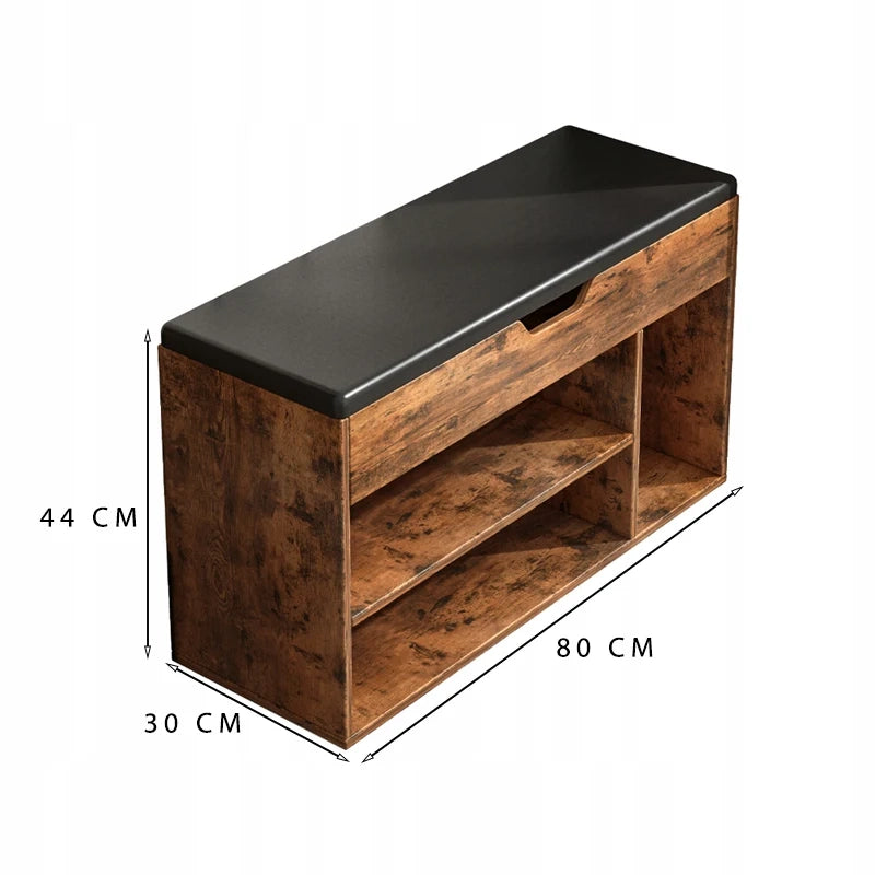 Scarpiera Marrone 80x30x44 cm Compatta e Funzionale