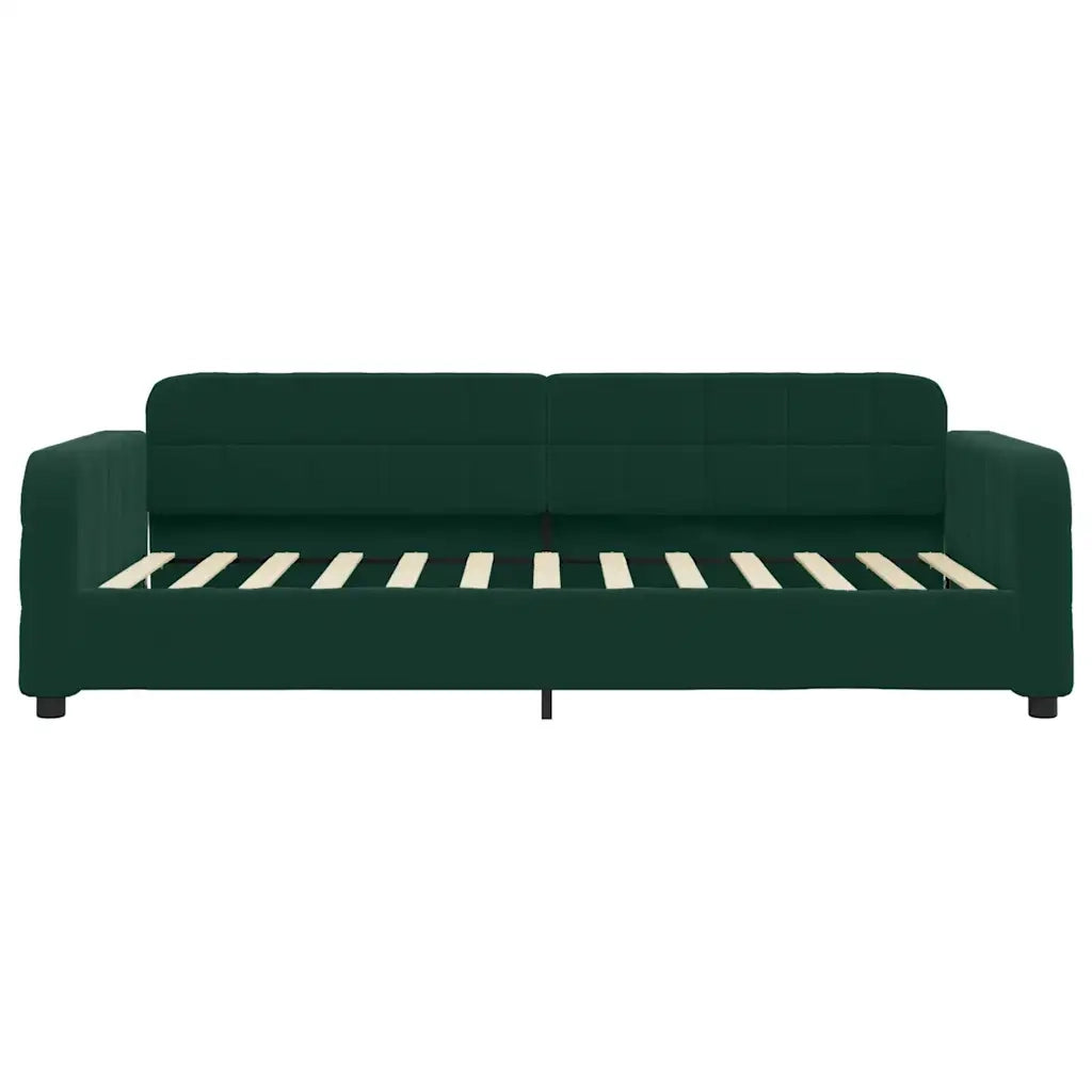 Divano letto | Sof¨¤ letto | Letto singolo Estraibile Verde Scuro 100x200cm Velluto