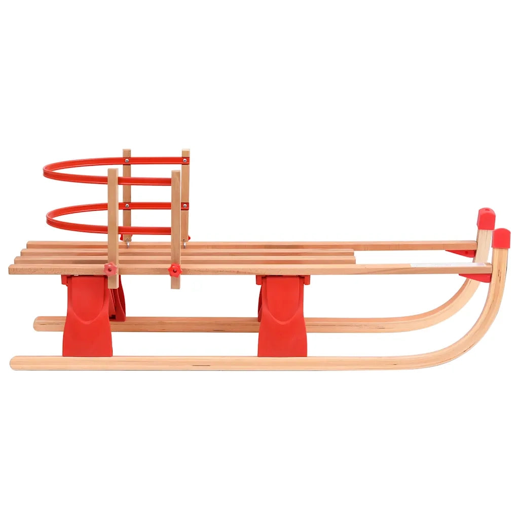 Slittino Pieghevole con Schienale in Legno 119 cm 92493