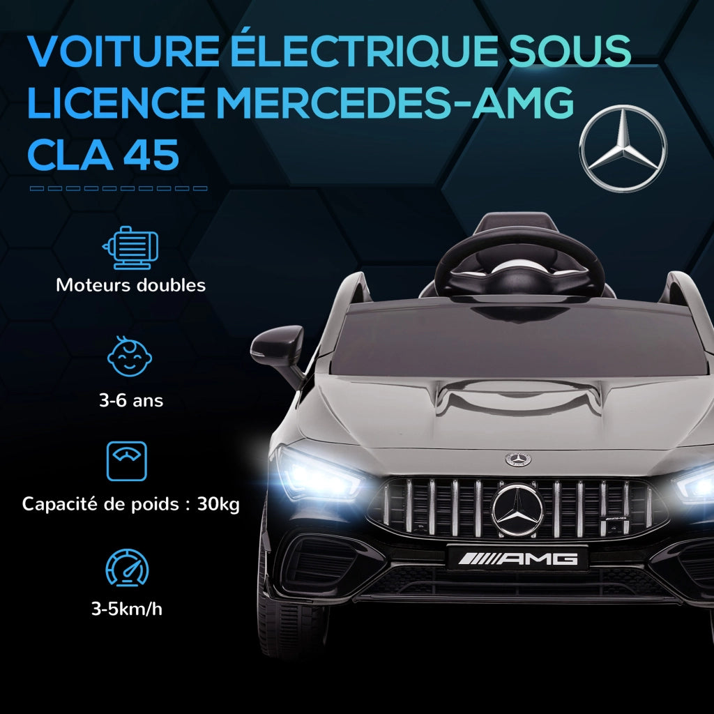 Auto elettrica Mercedes-Benz AMG CLA 45 ¨C Xylo ¨C nero, telecomando, fari LED