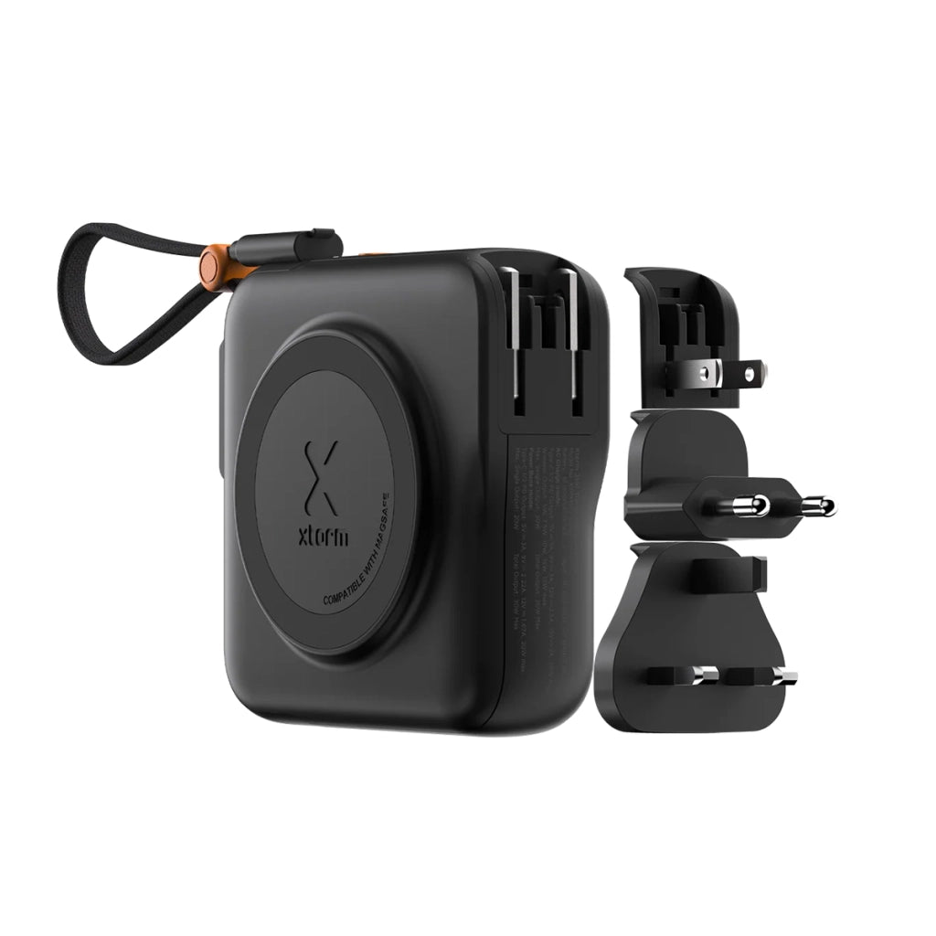 Caricatore da Viaggio 3-in-1 con Powerbank 10000mAh 30W USB-C Modello TravelPro Nero Xtorm