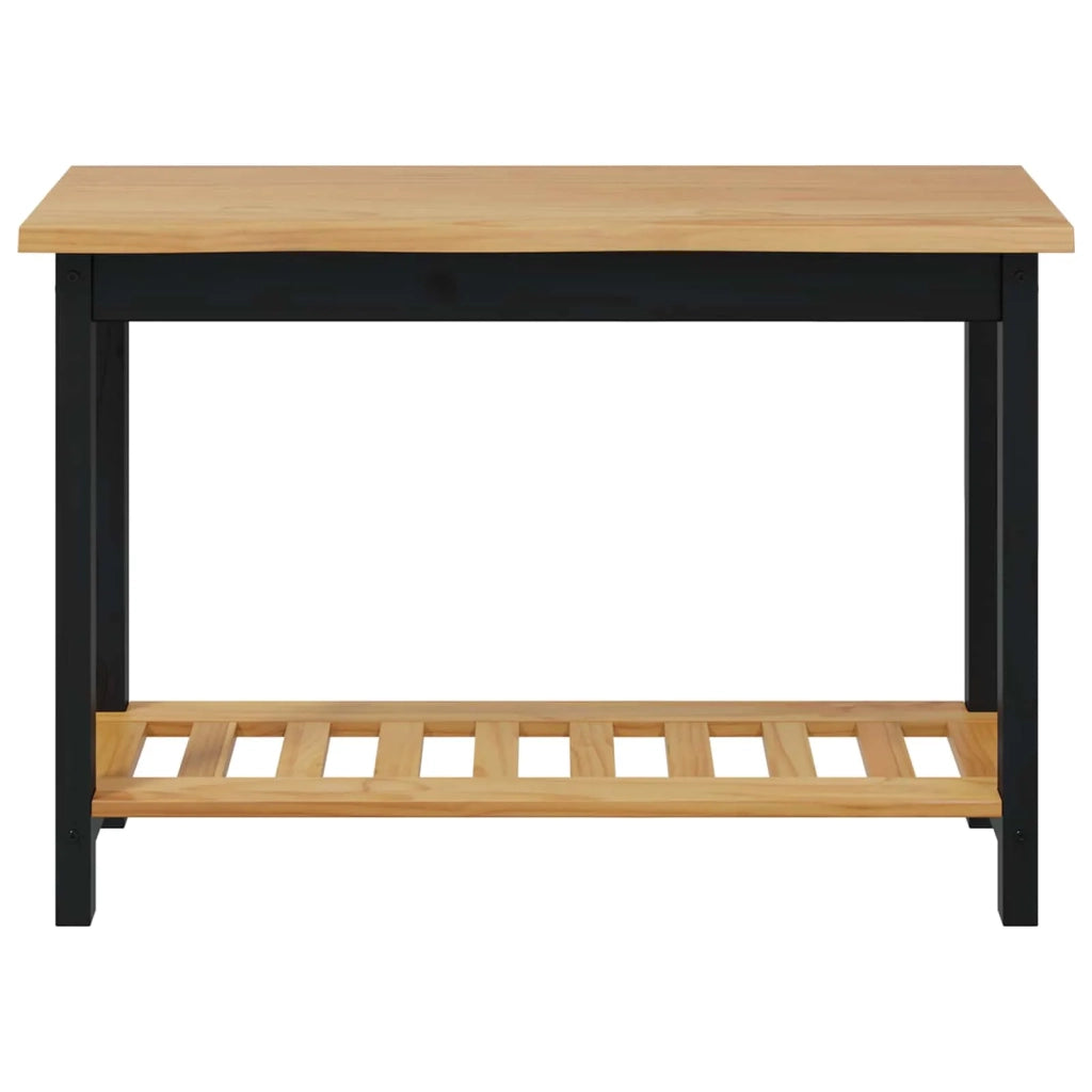 VidaXL Tavolo consolle con lo scaffale EKAI Nero 112 x 35 x 76 cm 42037017