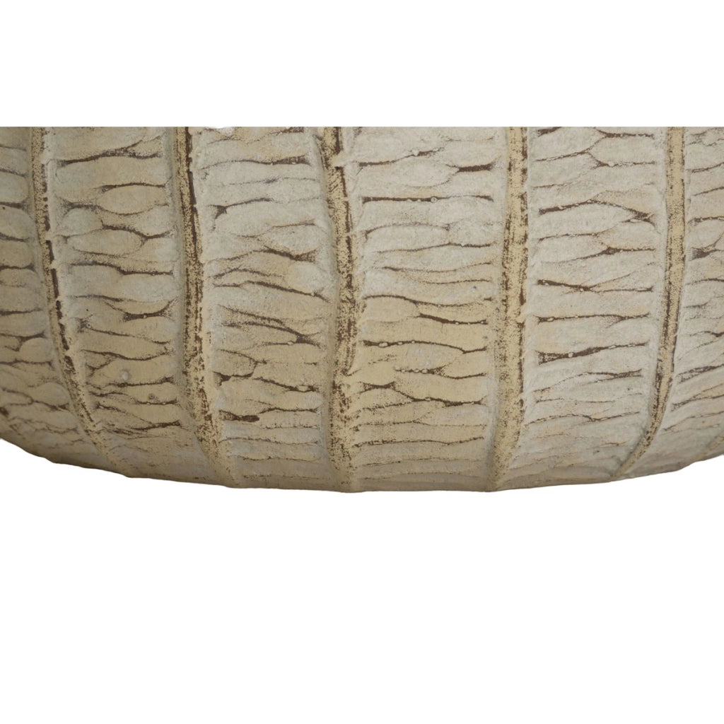 Set di 3 Vasi Decorativi VKH773, Beige, Ceramica, 30,5x30,5x27 cm