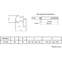 Maniglia su rosetta tonda SAGUATTI  271/60BQ in alluminio oro lucido