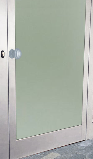 Maniglia su rosetta tonda SAGUATTI  271/60EQ in alluminio argento satinato