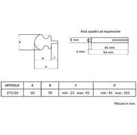 Maniglia su rosetta tonda SAGUATTI  271/60FQ in alluminio oro satinato