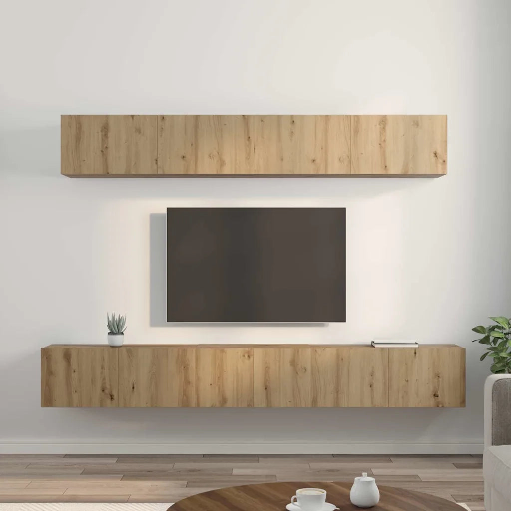 Set mobile TV 5 pcs Rovere artigianale Legno multistrato 3393386