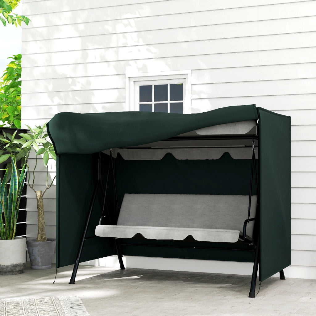 Cuscino per Dondolo da Giardino ¨C zephmum ¨C Verde 205x124x164 cm