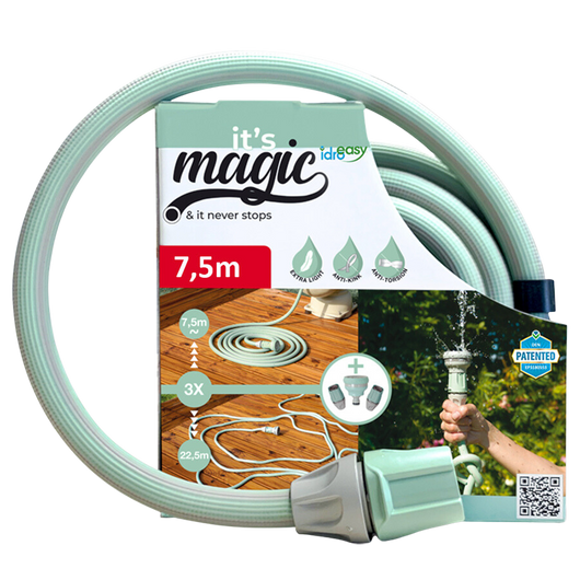 Kit tubo estensibile da 7,5 metri di diametro 1/2" con doccetta