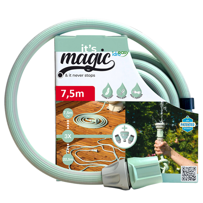 Kit tubo estensibile da 7,5 metri di diametro 1/2" con doccetta