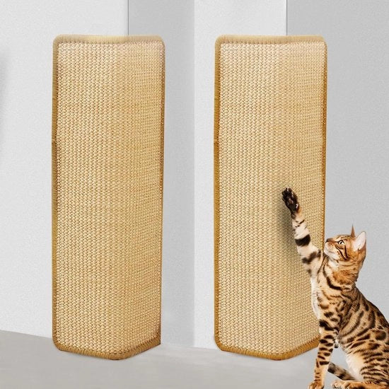 Pannello di protezione per parete da 60 x 30 cm - 2 pezzi di panno di sisal - tappeto per porte e divani - protezione contro graffi - montaggio su parete