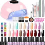 Kit di Lampada UV per Gel per Iniziare - Kit di Base per Gel - Set di Gel per Iniziare