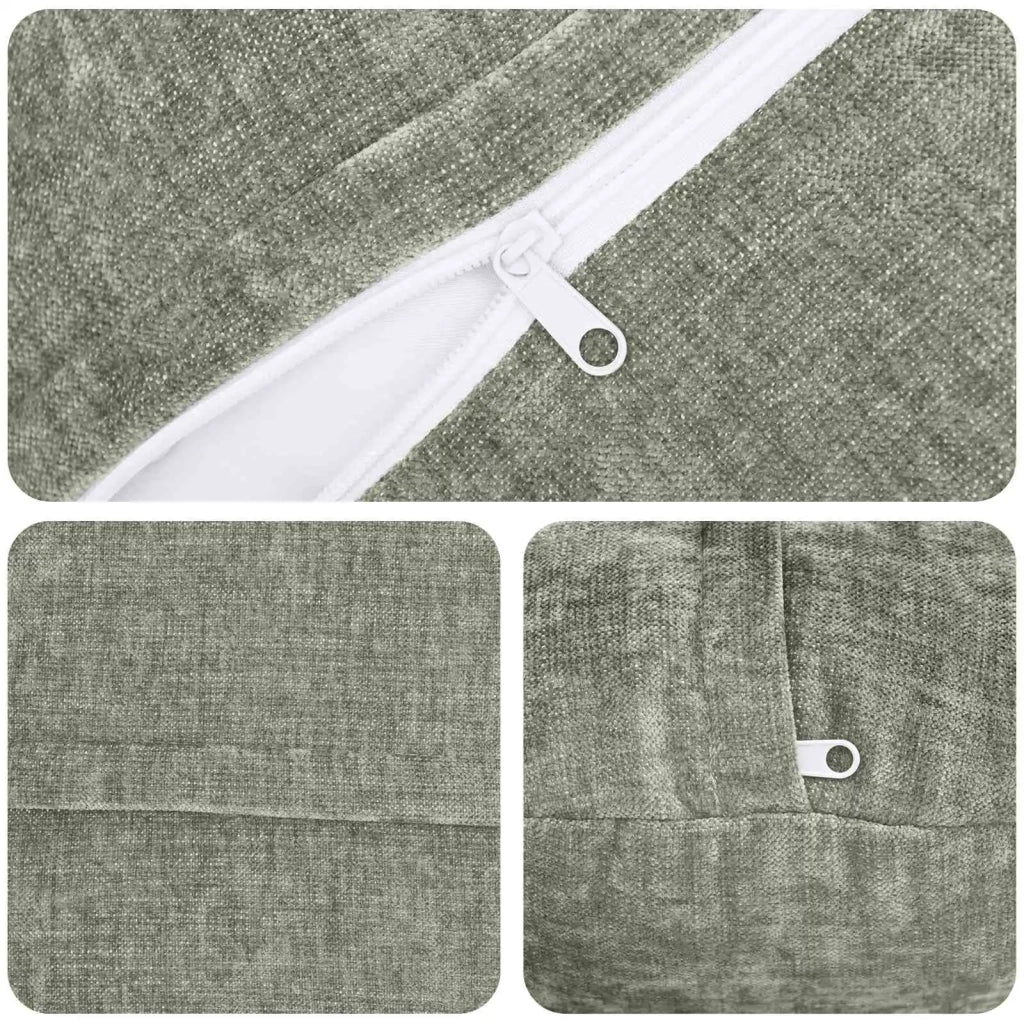 Federa 6 pz HEERLEN Verde Ø 30 cm Tessuto Chenille 921992