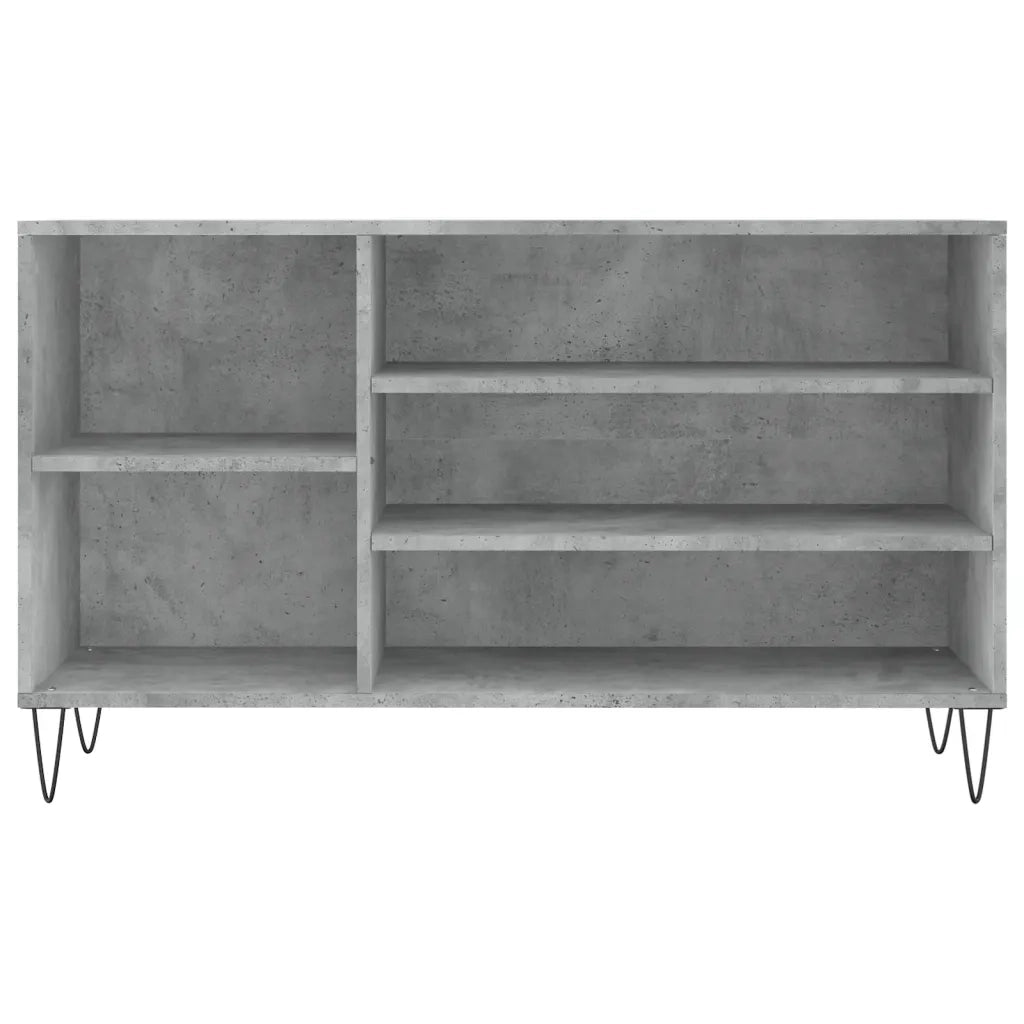Scarpiera Grigio Cemento 102x36x60 cm in Legno Multistrato 831416