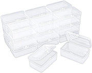 Contenitore di Archiviazione in Plastica - 20 Stuks - 85 x 55 x 35 mm - Coperchio con Gancio - Ideale per Piccoli Oggetti - Materiale Duraturo e Sicuro