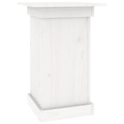 Portafiori | Sostegno per piante bianco 40x40x60 cm in Legno Massello di Pino