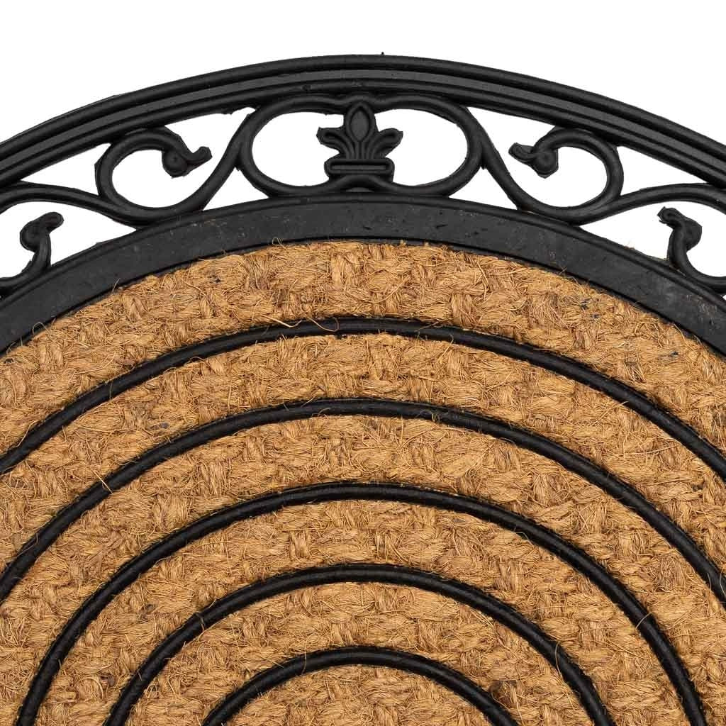 Zerbino in gomma e cocco naturale marrone 75x45x1