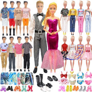 Abbigliamento per bambole 27 pezzi - Abito da sera - Gonne - Abbigliamento per tempo libero - Costumi da bagno - Scarpe - Adatto per bambole di 30 cm - Abbigliamento per bambole