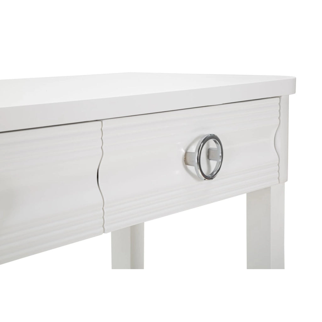 Tavolo Consolle VKH603, Bianco, Legno, 110x40x82 cm