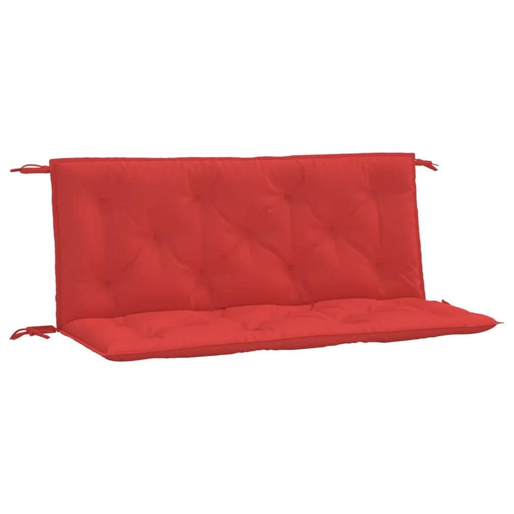 Cuscini per Panca 2 pz-Set di 2 Cuscini per panchina Rossi 120x50x7 cm in Tessuto Oxford