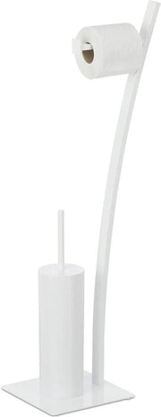 WC Garnituur con Sostegno per Spazzola e Porta per Tampone - Idraulico e Stabile - 78x29x20 cm - WC Butler