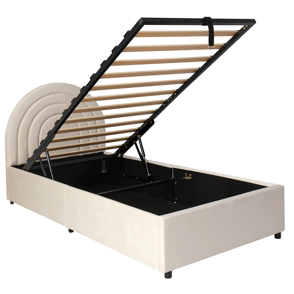 Letto bambino 90x200cm?- Xylo - velluto beige