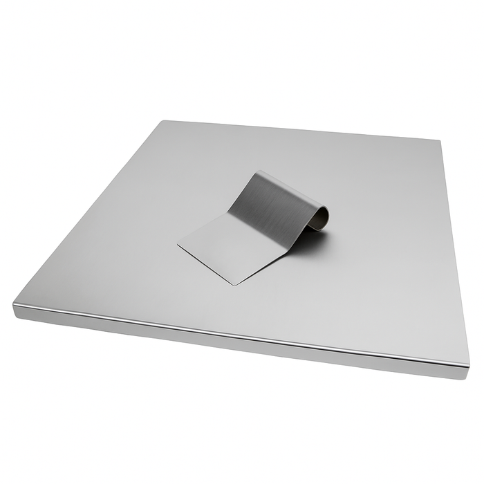 ZOIMANIA - Tagliere Spianatoia con Tarocco - Inox - Cucina - Profondità 55 Dimensione Tagliere: L 100 x P 55 x 3