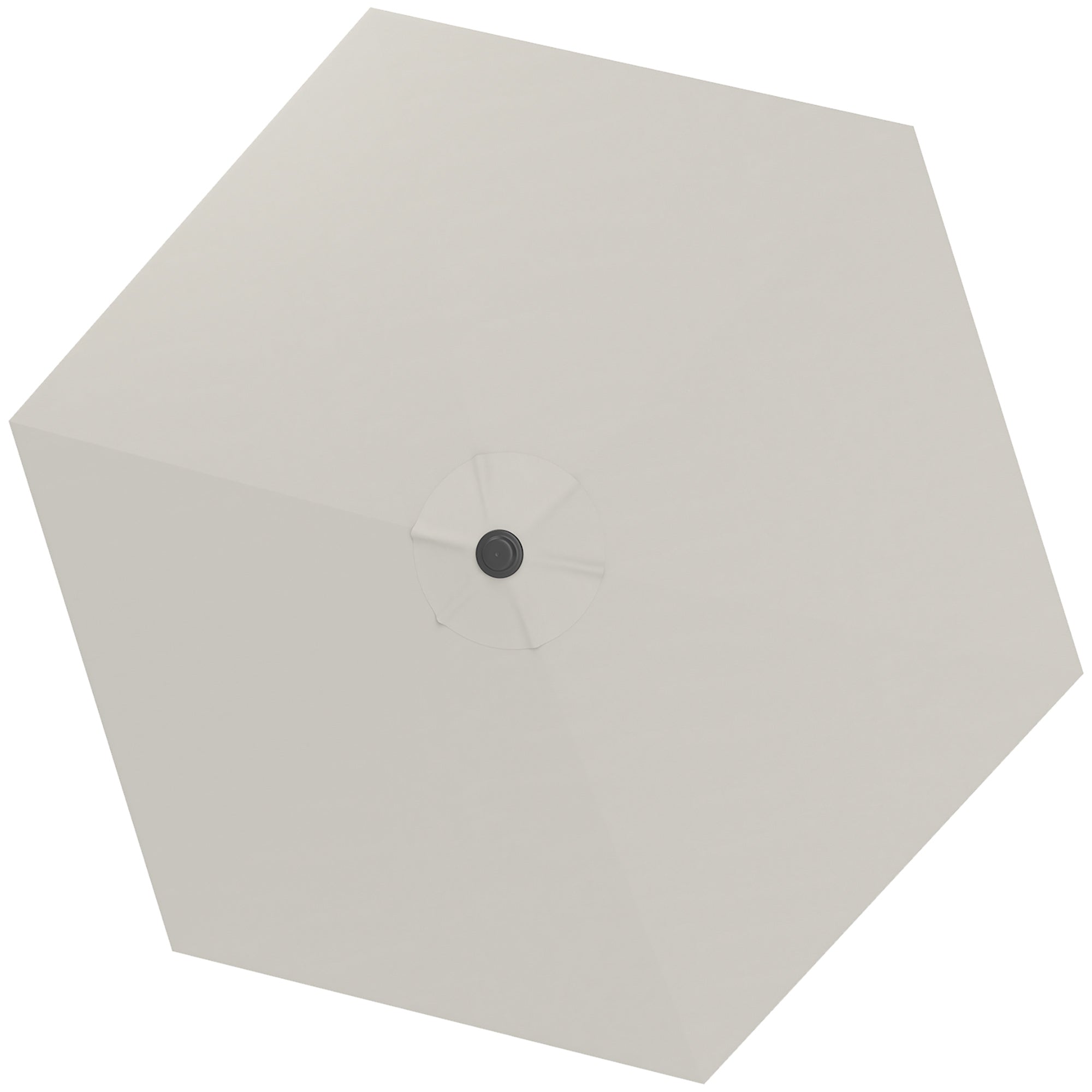 Telo di Ricambio per Ombrellone Ø3 m con Prese d'Aria per Telai in Legno e Acciaio Crema