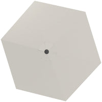 Telo di Ricambio per Ombrellone Ø3 m con Prese d'Aria per Telai in Legno e Acciaio Crema