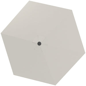 Telo di Ricambio per Ombrellone Ø3 m con Prese d'Aria per Telai in Legno e Acciaio Crema