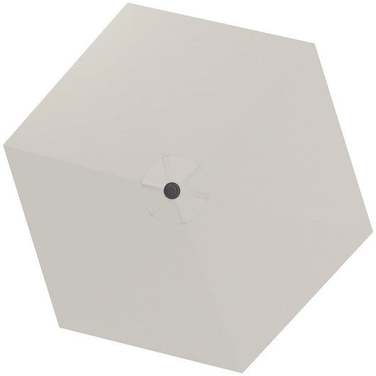 Telo di Ricambio per Ombrellone Ø3 m con Prese d'Aria per Telai in Legno e Acciaio Crema