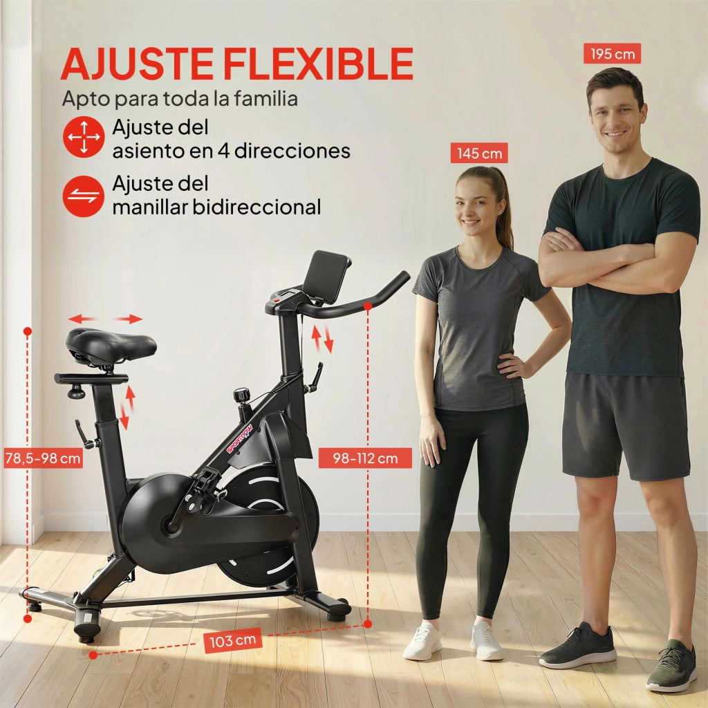 Bicicletta da Camera con Resistenza Magnetica Regolabile ¨C zephmum ¨C LCD Nero