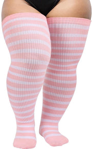 Calze Plus Size Overknee con Cerniera Elastica Antiscivolo Sostenibili Comodi 54 cm/82 cm Regolabili