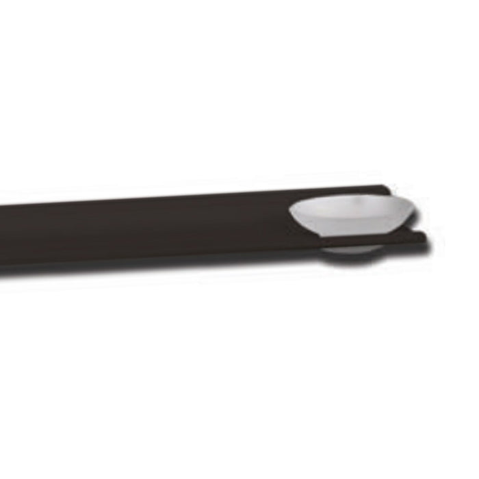 Mensola alluminio nero opaco con piattino porta sapone