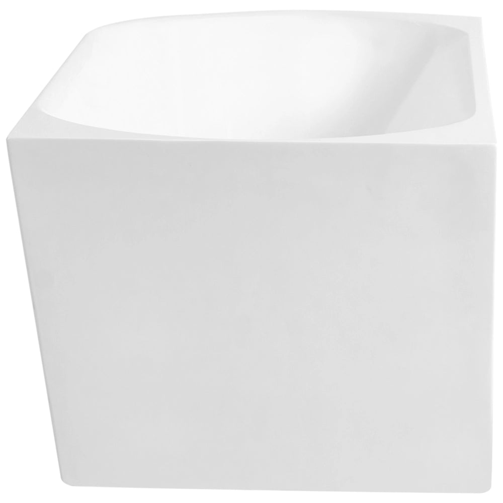 Vasca da bagno angolare 170 x 79 cm bianco opaco in stile moderno lato sinistro