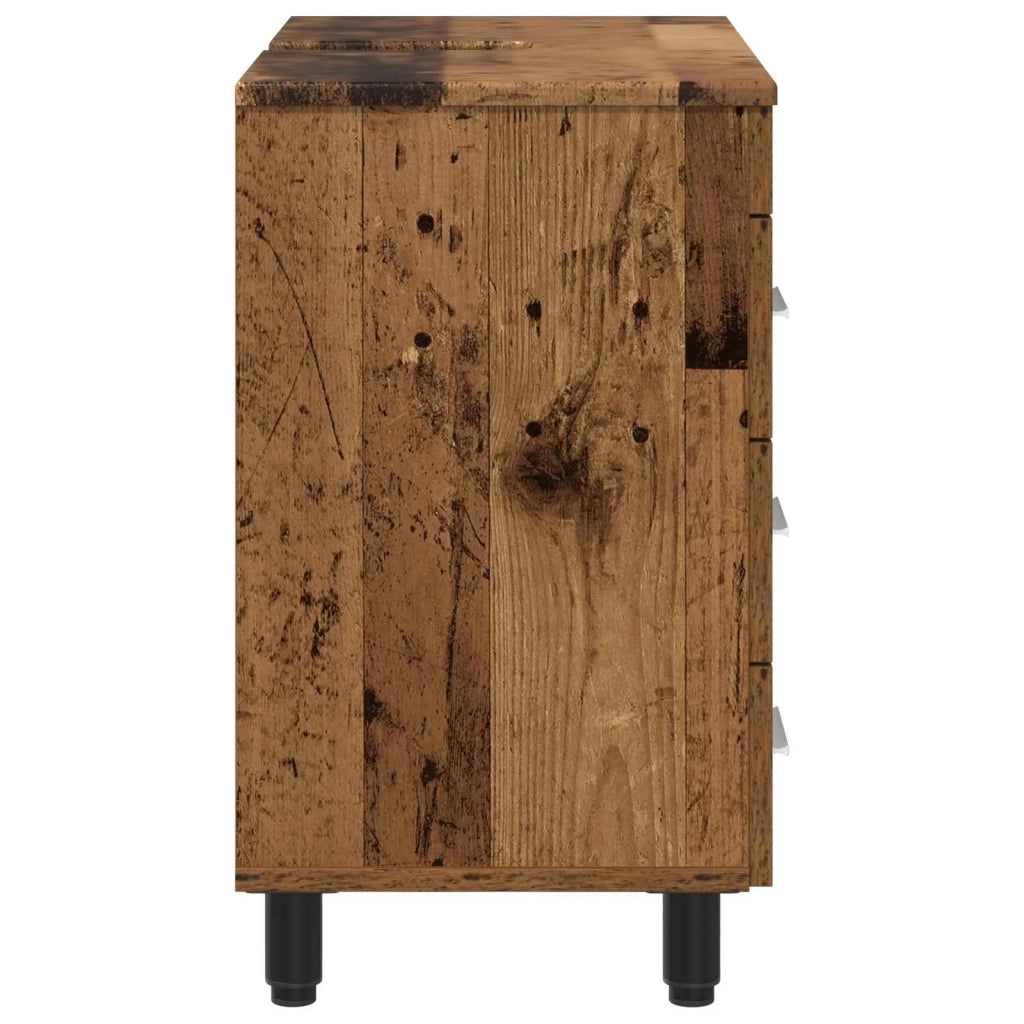 Mobiletto da bagno Legno antico 60 x 35 x 60 cm 889383