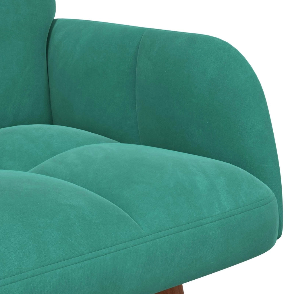 Sofa a Due Posti Turchese 115 x 61 x 87 cm Velluto