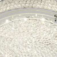 Plafoniera Contemporanea Florida Alluminio Cromo Vetro Led 12W 4000K