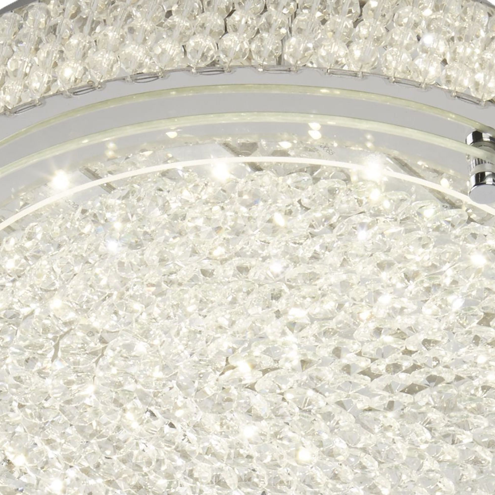 Plafoniera Contemporanea Florida Alluminio Cromo Vetro Led 12W 4000K