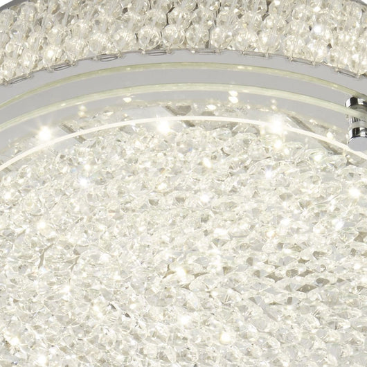 Plafoniera Contemporanea Florida Alluminio Cromo Vetro Led 12W 4000K