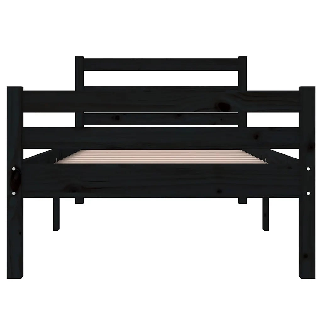 Giroletto Nero in Legno Massello 100x200 cm 814813