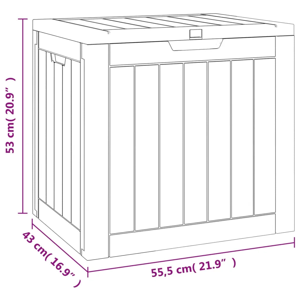 Contenitore Giardino Nero 55,5x43x53 cm Polipropilene