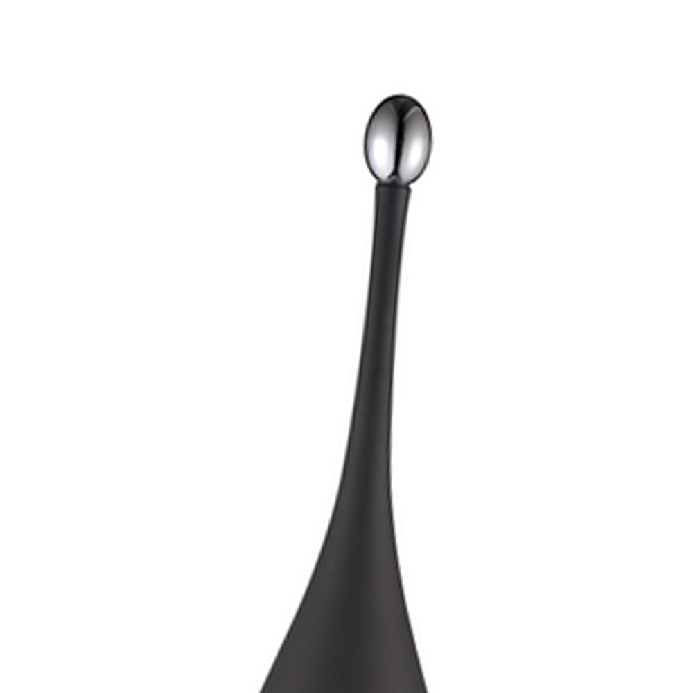 Portascopino sospeso nero opaco