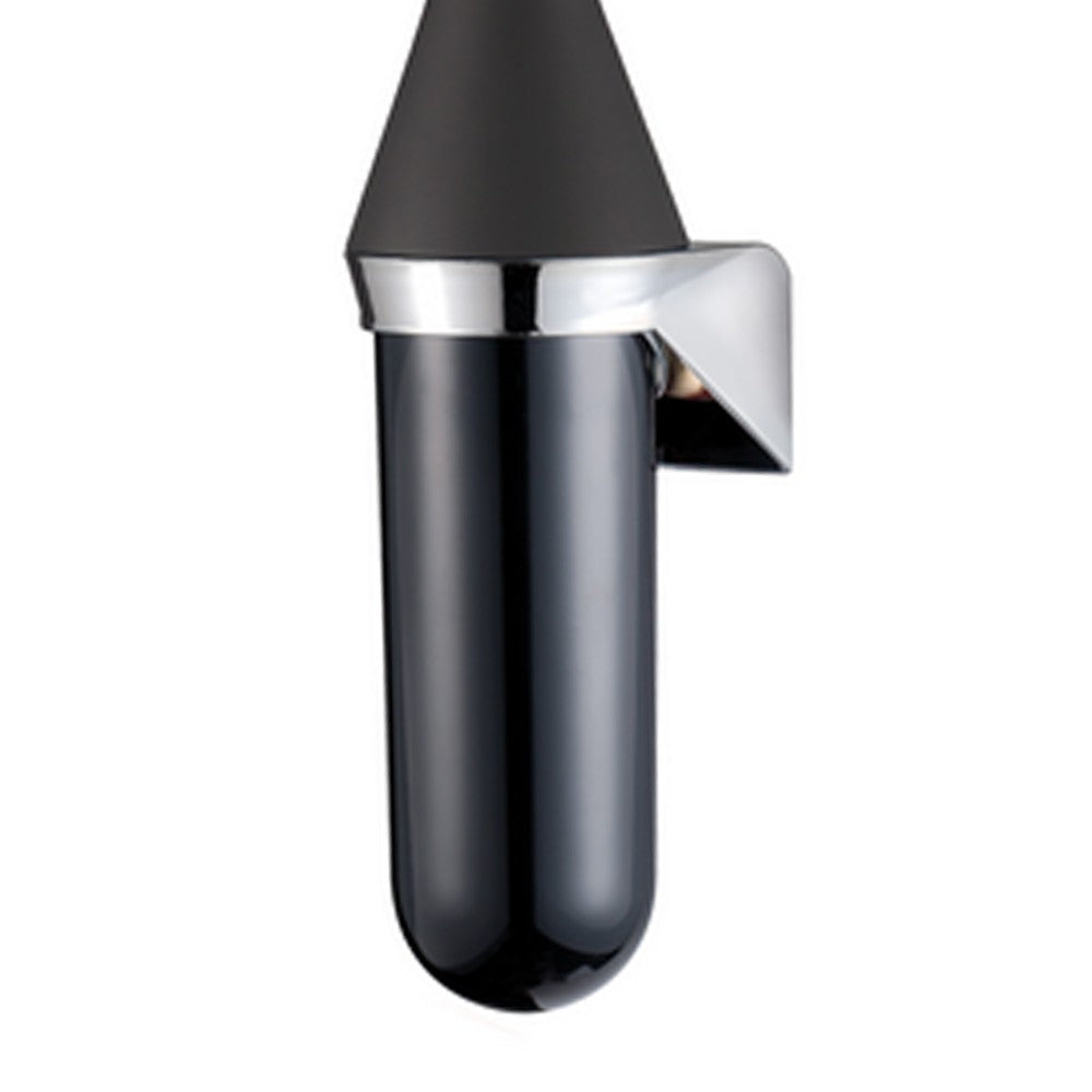 Portascopino sospeso nero opaco