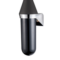 Portascopino sospeso nero opaco